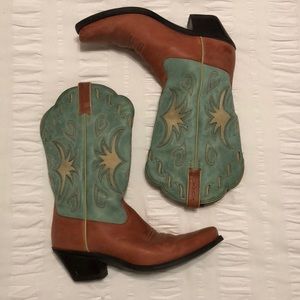 Leather cowboy boots
